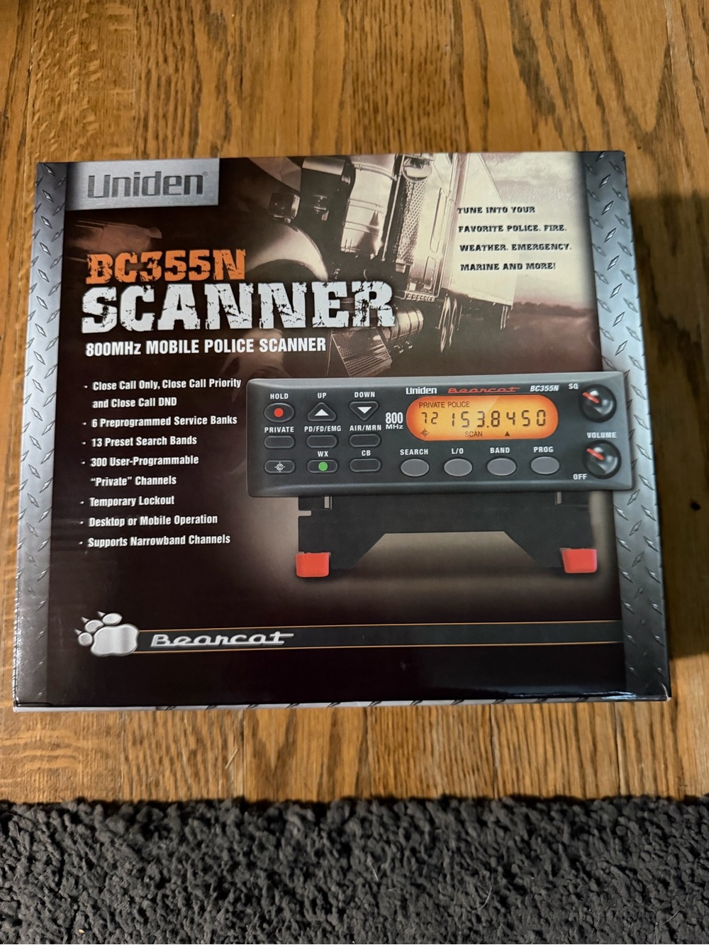 NEW Sealed Uniden Bearcat BC355N 300 Channel 800MHz Mobile Base Police Scanner